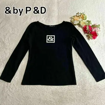 핑키앤다이안 빅 로고 니트 스웨터 M 38 블랙