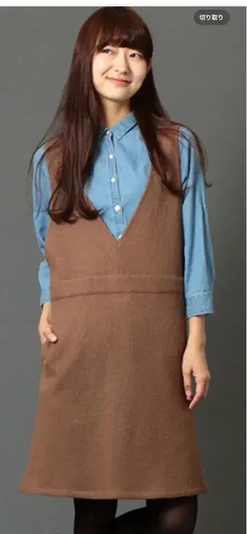 AFTERNOON TEA WARDROBE 점퍼 스커트 브라운