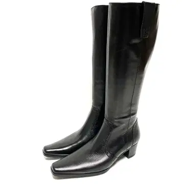 컨디션 최상 ing 잉그 가죽 롱 부츠 24.5cm 블랙 블랙