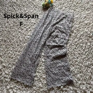 스픽 앤 스팬 전체 레이스 와이드 팬츠 플레어 레오파드 무늬 그레이 F