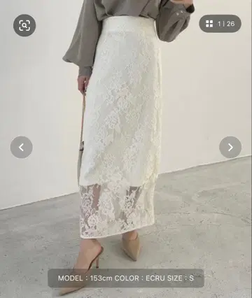 [ 미사용 새상품 ] 아뉴앙스/부케 레이스 타이트 스커트