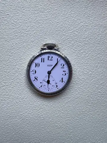 회중시계 TISSOT 티쏘 앤티크 작동 수동 와인딩 실버 스몰 세컨드