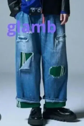 glamb/그램 저리 레이어드 데님
