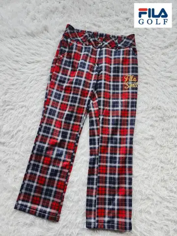 FILA 골프 기모 체크 골프 팬츠