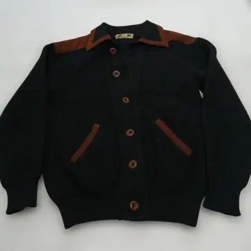 리브 짜임 블랙 가디건