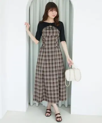 MAJESTIC LEGON 데콜테 오픈 상의 세트 원피스