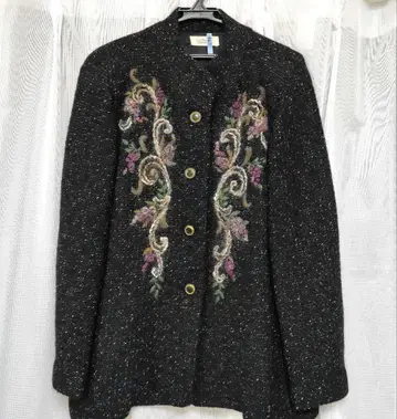 마리무라 자수 블랙 자켓 코트 ML 상당