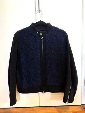 Hermaphrodite 노카라 네이비 자켓 네이비 울 혼방