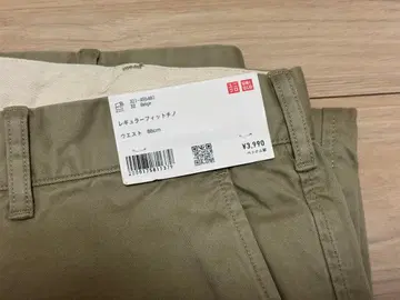 미사용 새상품 UNIQLO 레귤러 핏 치노 455483 W88