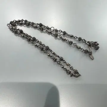 스컬 크라운 목걸이 디자인 체인 54cm 실버 Binich
