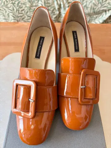 FABIO RUSCONI 오렌지 버클 펌프스