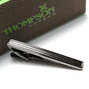 tst69 영국제 톰슨 넥타이핀 건메탈/블랙/블랙 스트라이프