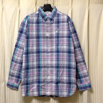 미사용 캡틴 산타 빈티지 체크 셔츠 일본제 빅 사이즈