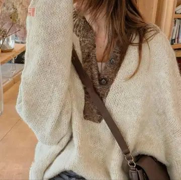 JaVa 자바 2way 믹스 컬러사 바이컬러 헨리 니트 풀오버