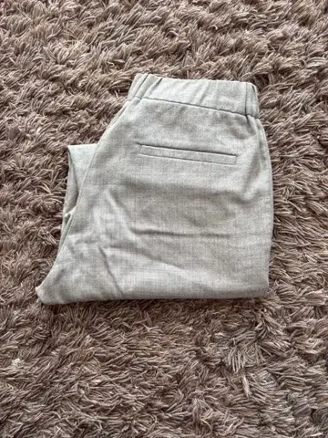 그레이 슬랙스 허리밴딩