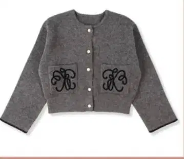 tal by yumi 코드 자수 가디건 그레이 M 사이즈