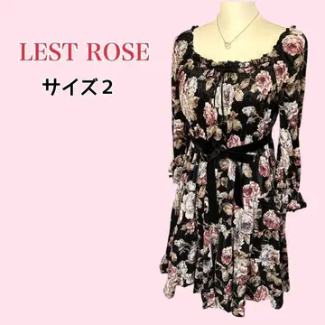 LEST ROSE 레스트로즈 단종 꽃무늬 벨로아 원피스 벨트 레어