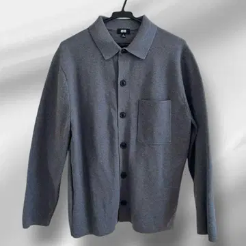 UNIQLO 밀라노 리브 가디건 남성용 M 그레이