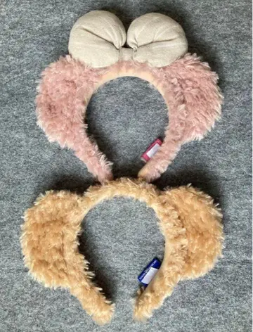 디즈니 더피 셰리메이 머리띠 세트 2개 리본 복슬복슬