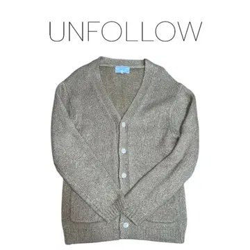 새상품급 UNFOLLOW 베이지 모헤어 가디건 M