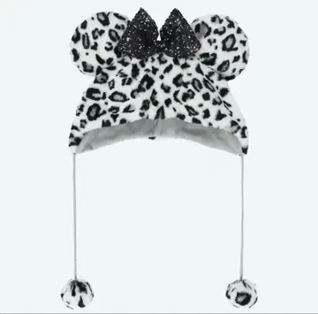 미니 팬캡 레오파드 무늬 화이트 그레이 디즈니