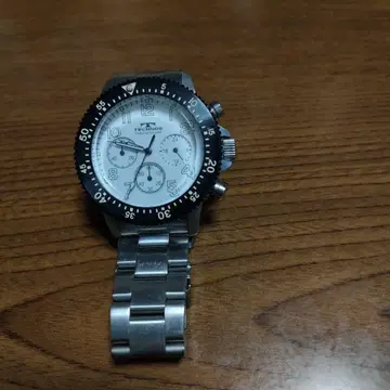TECHNOS 크로노그래프 시계 실버