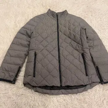 마드모아젤 논논 블랙 계열 체크 퀼팅 자켓