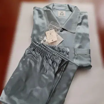 와코루 남성용 실크 100% 파자마 M