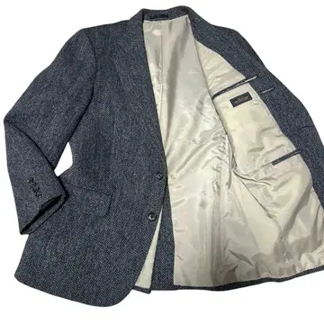 해리스 트위드 테일러드 자켓 다크 그레이 A6