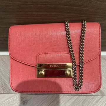 FURLA 핑크 가죽 미니 백
