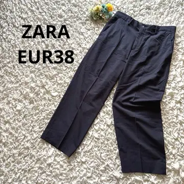 자라 남성용 슬랙스 팬츠 스트레이트 센터 프레스 네이비 컬러 EUR38