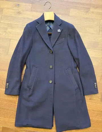 [ 44/S ] LARDINI 네이비 롱 코트