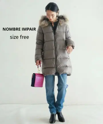NOMBRE IMPAIR 헝가리 다운 미들 기장 코트