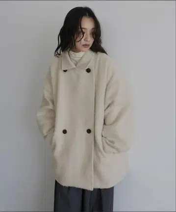 hellam 샤기 미들 코트 택 포함 미사용 새상품