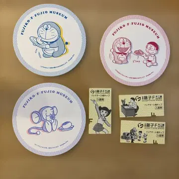 후지코 F 후지오 뮤지엄 코스터 3장 & 사용한 입장권 3장 세트