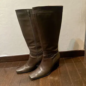 neue diffusion 노이에디퓨전 천연 가죽 롱 부츠 22cm