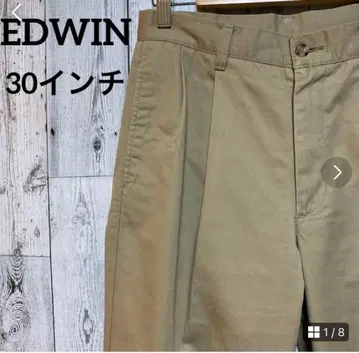 EDWIN 치노 팬츠 레귤러 핏 30인치