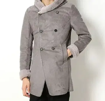 SCHLUSSEL 슈리셀 후드 부착 페이크 무스탕 코트 2