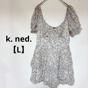 새상품급 k. ned. [ L ] 꽃무늬 프릴 올인원 여름 오프숄더
