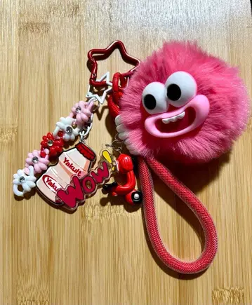 핑크색 복슬복슬 키링