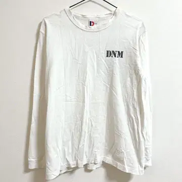 DENIME 드님 프린트 긴팔 티셔츠 롱티 사이즈 S 흰색 화이트
