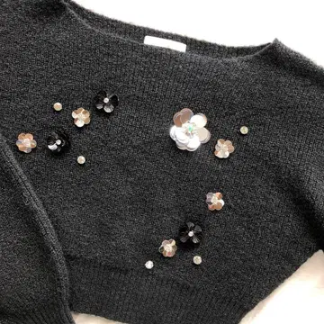 Chico 플라워 비쥬 니트