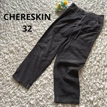 쉐레스킨 코듀로이 팬츠 남성용 빈티지 구제 의류 블랙 32