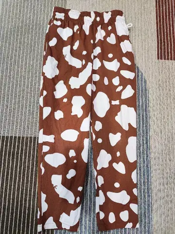 Cookman 카우 패턴 와이드 팬츠 M