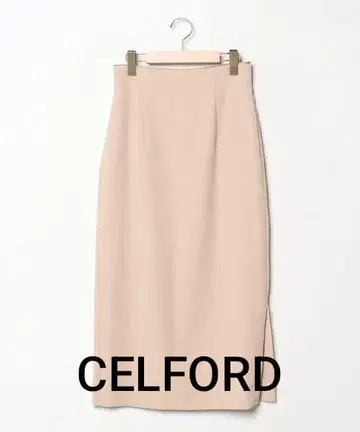CELFORD 롱 타이트 스커트 베이지