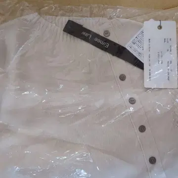 Eimee Law 아이보리 소매 리브 니트 단추 포함