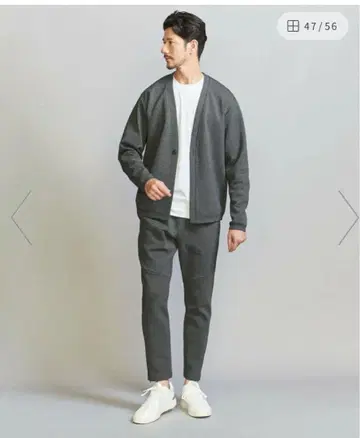 BEAUTY&YOUTH 그레이 맨투맨 셋업