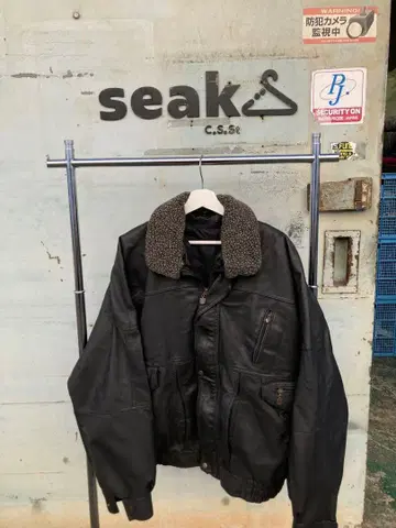 FAST 보아 카라 부착 가죽 자켓 XL 사이즈 14