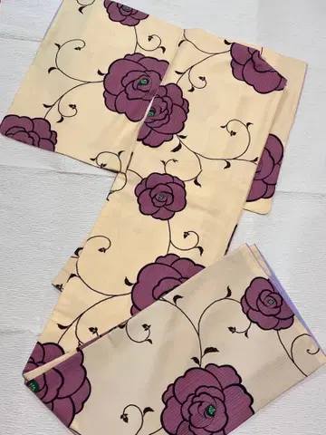 기모노 야마토 세탁 가능한 꽃 패턴 기모노