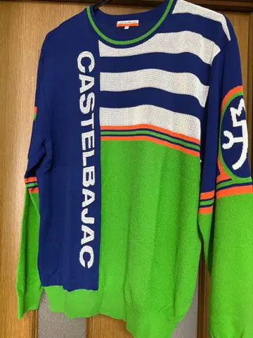 CASTELBAJAC 스웨터 50 파랑 그린 화이트